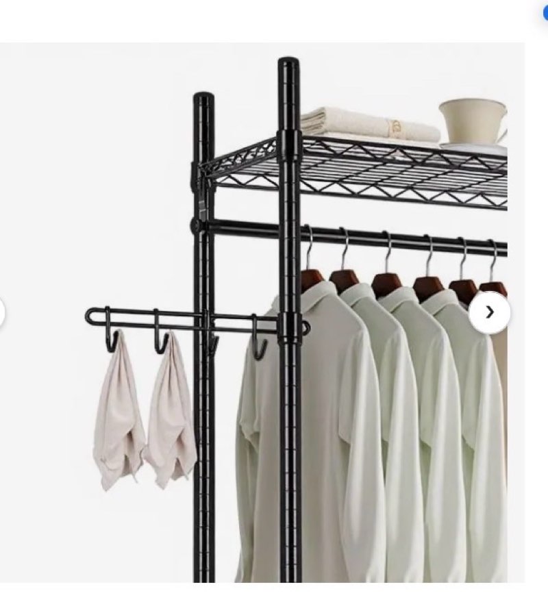 LDXYJZJTJK2PM9B5M001V0 VEVOR Over Washer and Dryer Storage Shelves, 4 Tiers Laundry Room Drying Rack with Hanger Rod and Hooks, Two Rows Adjustable Washer Shelves Space Saver, for Laundry Room Storage & Organization, Black