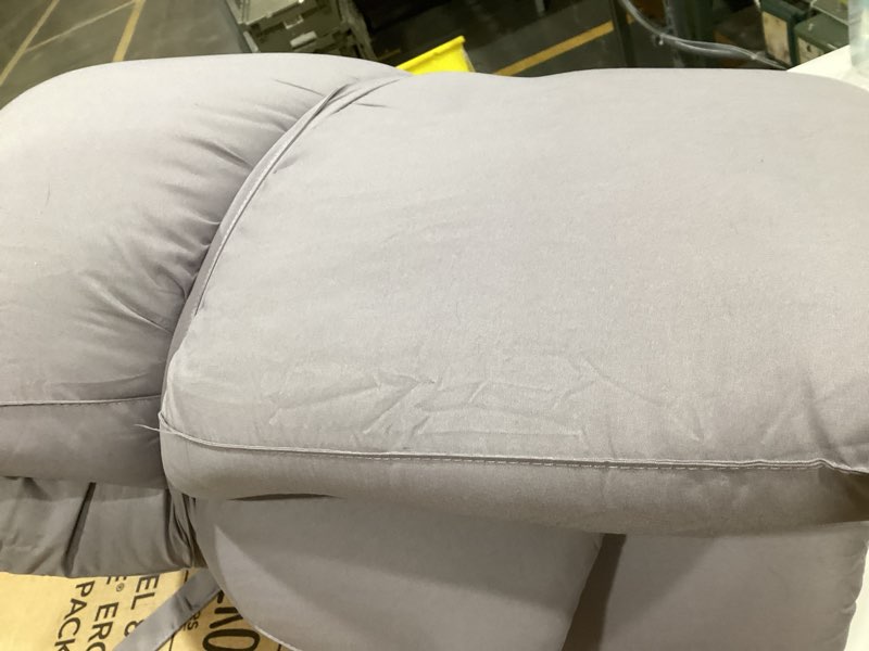 Condition photo showing As Is for japanese floor mattress, futon mattress twin size 39"x 80", 2.56" thicken tatami mattress, portable foldable floor bed, roll up futon cushion, suitable for camping guest room dormitory (grey) grey twin xl(80"l x 39"w x 2.56"th)