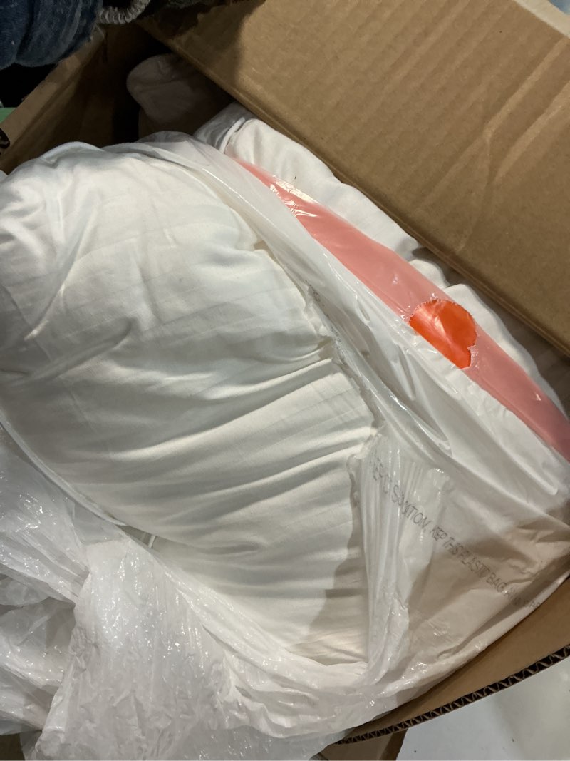 Condition photo showing As Is for beckham hotel collection bed pillows king size set of 2 - down alternative pillow for back, stomach or side sleepers