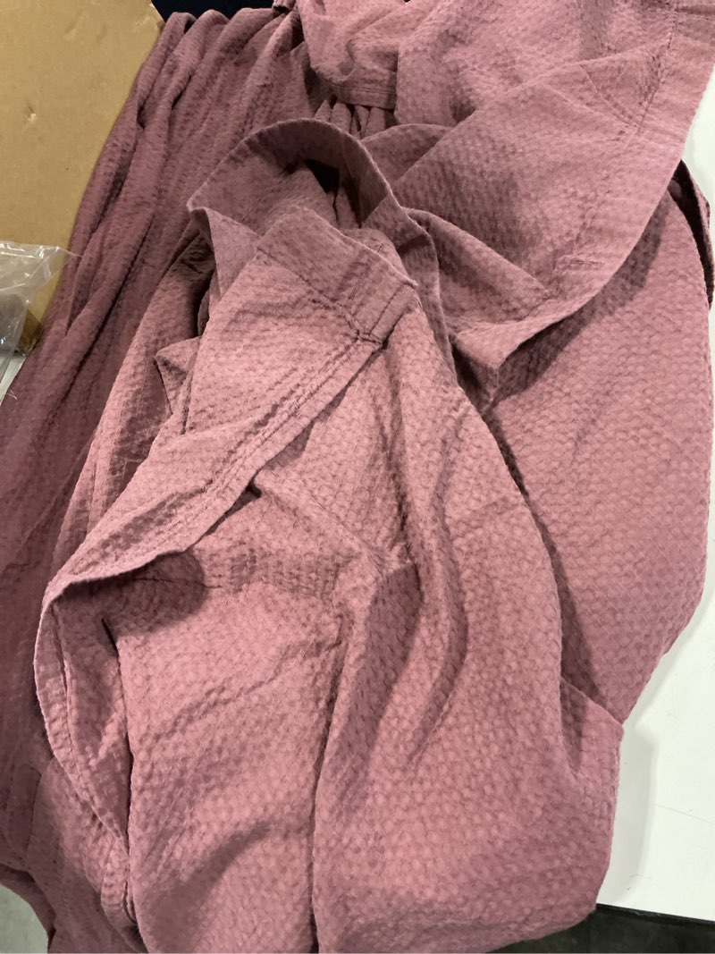 Condition photo showing As Is for waffle weave shower curtain dark mauve - threshold™