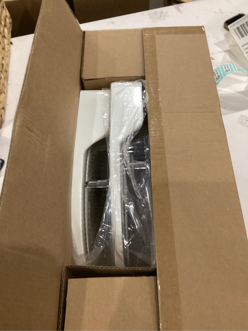 Condition photo showing Good Condition for 360° Rotating Corner Shower Caddy Tension Pole Organizer - 4-Tier Adjustable Rustproof Metal Pole, Plastic Shelves with Safety Guardrail, Bathroom Storage for Shower & Bathtub(White)