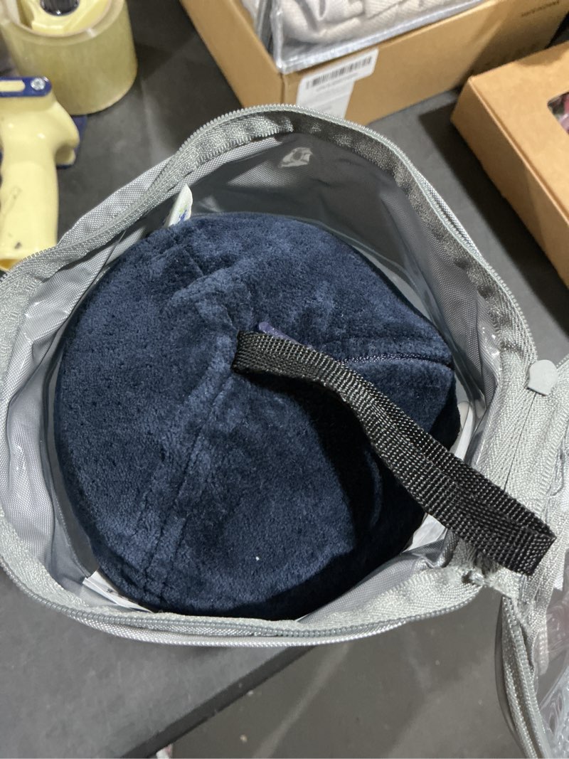 Condition photo showing New/Like New for Tempur-Pedic All-Purpose Memory Foam Travel Pillow, Peanut-Shaped Lumbar Pillow for Neck and Back Pressure Relief, Navy