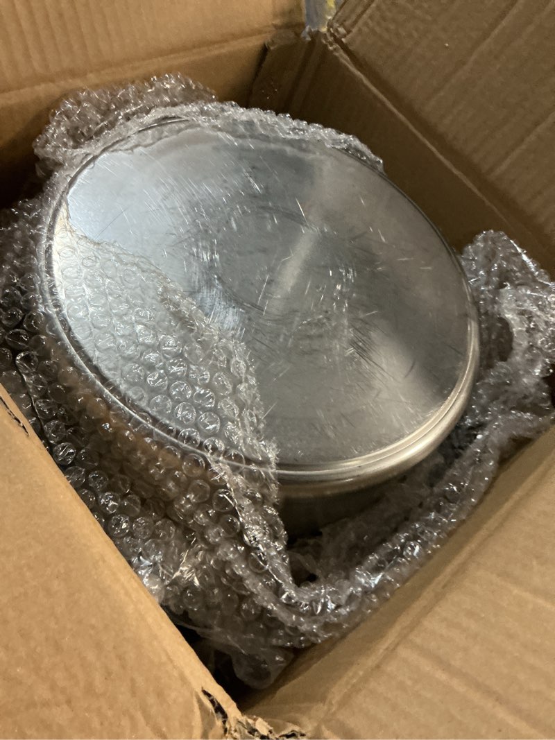 Condition photo showing Good Condition for 304 stainless steel dog food storage containers with scoop, fits up to 12lbs, large pet food storage container with airtight lid and locking clamp metal pet food bin for dogs and cats, keep fresh