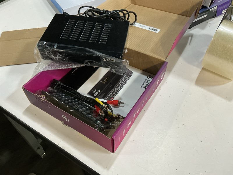 Condition photo showing As Is for core innovations ctcb105 over the air digital tv converter & dvr box