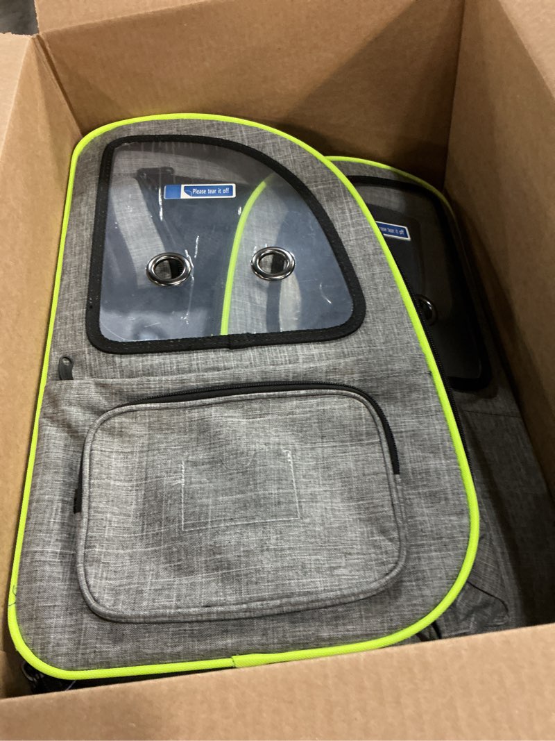 Condition photo showing Good Condition for pecute pet carrier backpack, large cat carrier backpack hold up to 22 lbs, expandable cat backpack with breathable mesh for medium dogs cats, or 2 small pets, dog backpack carrier for travel hiking grey xl-acrylic window