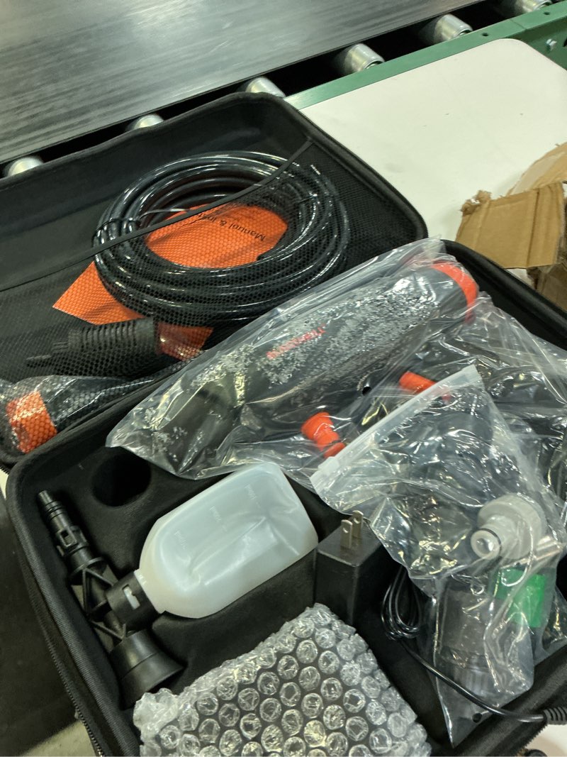 Condition photo showing New/Like New for blissthrill handheld battery operated washer, 1100 psi lightweight mini washer for car, home, patio,
