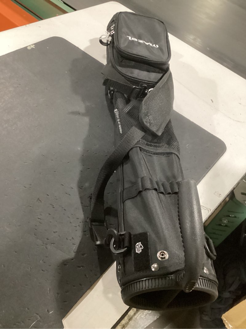 Condition photo showing Good Condition for mazel lightweight golf bag for men – easy to carry golf clubs bag with shoulder strap,pitch n putt golf stand bag for driving range,par 3 and executive courses - fit up to 8 clubs black