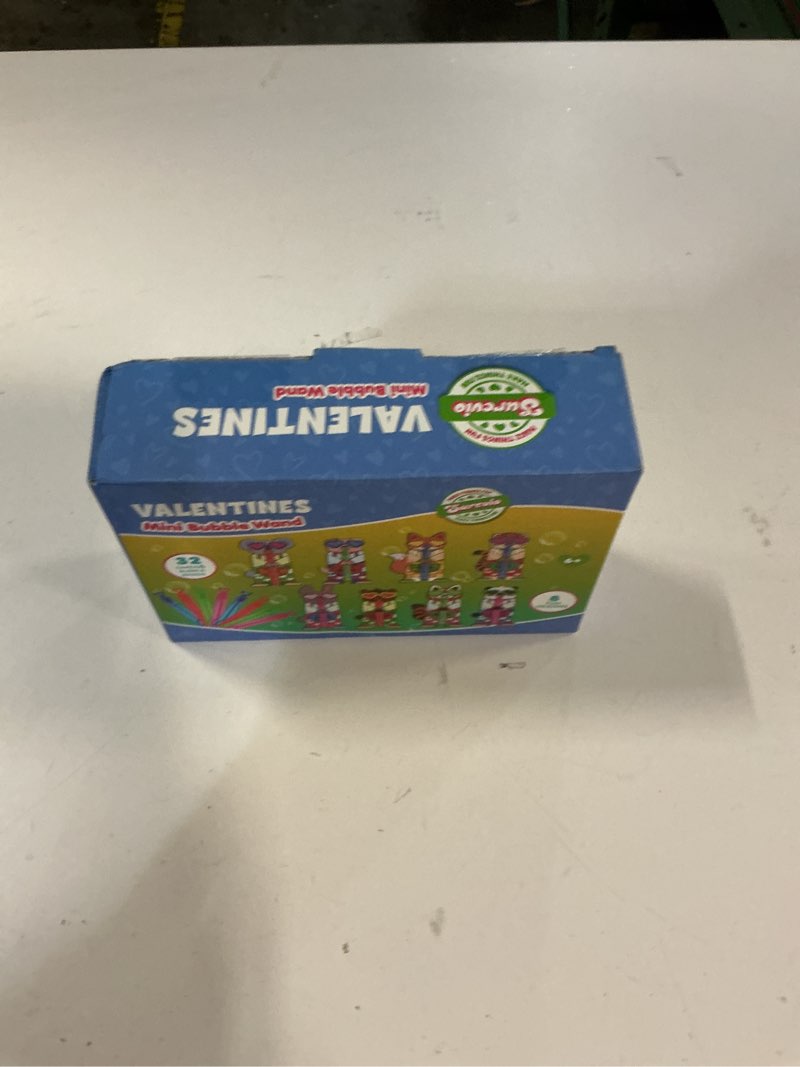 Condition photo showing New/Like New for Valentines Day Gifts for Kids, 32 Pack Mini Bubble Wands with Valentines Animal Themes Greeting Cards for Kids, Valentine's Day School Prize Party Favor, Classroom Exchange Gift Set Fashion Animal