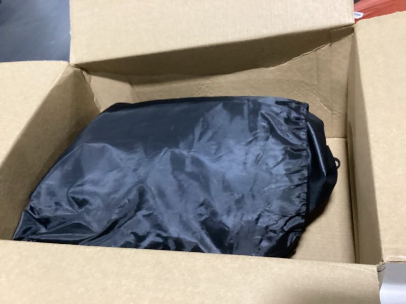 Condition photo showing As Is for universal t-top center console cover for boat, heavy duty 600d waterproof t top console cover, protecting boat center console and helm seat, large size up to 82" l 54" w 72" h 82l x 54w x 72h
