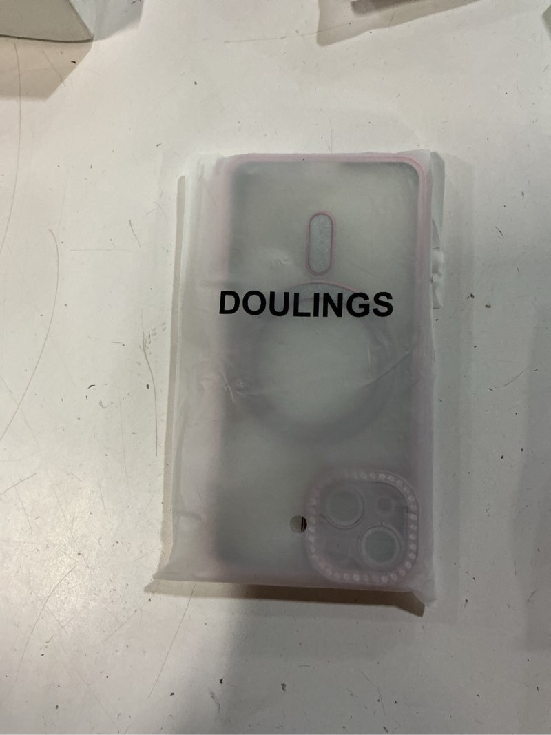 Condition photo showing New/Like New for Magnetic Glitter Diamond for iPhone 13 Case[Compatible with MagSafe] Sparkle Rhinestone Camera Lens Protector Plated,Crtstal Clear Slim Military Drop Shockproof Cover for Women,Pink Pink iPhone 13