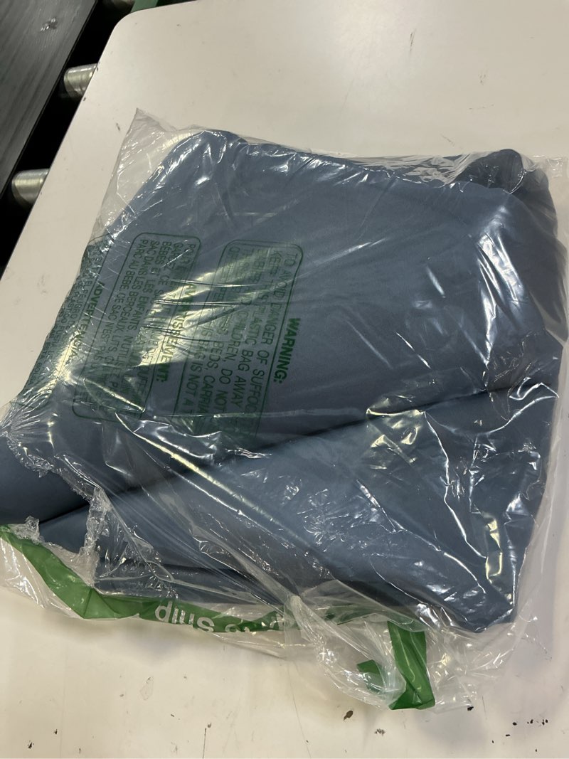 Condition photo showing Good Condition for nicetown triple weave thermal insulated ring top blackout window curtains for guest room (stone blue, double panels, 42 inches x 84 inches) stone blue 42"w x 84"l (pack of 2)