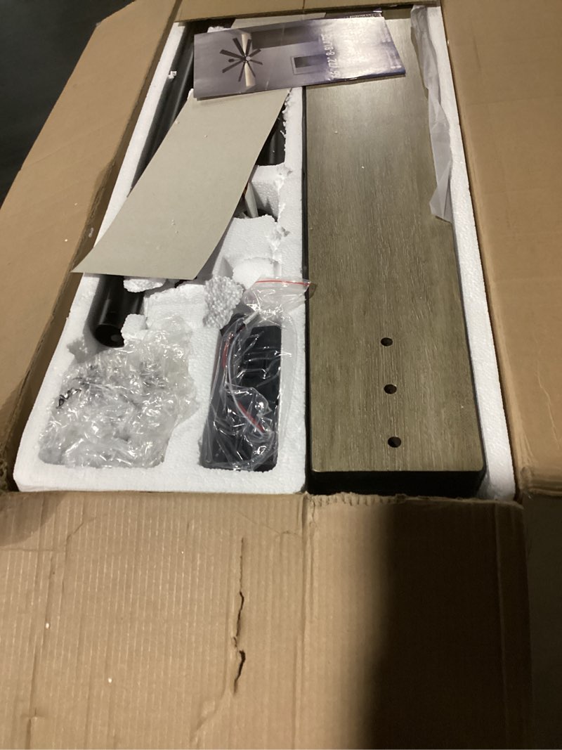 Condition photo showing New/Like New for large ceiling fans with lights: modern 72 inch 8 blade outdoor ceiling fan with remote app control - dimmable brown big fan light indoor reversible 6 speed quiet dc motor brown 01 72 inch