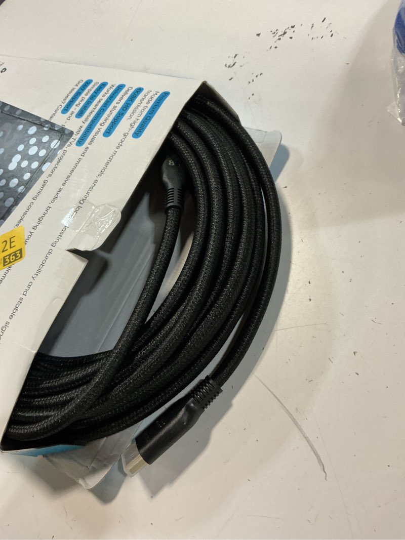 Condition photo showing New/Like New for highwings long hdmi cable 30ft, 8k 4k hdmi 2.1 cord ultra high speed[48gbps 8k@60hz 4k@120hz], heavy duty, flexible,braided, earc, hdcp 2.2&2.3, hdr 10-compatible with hdtv,projector,monitor and more 30 feet