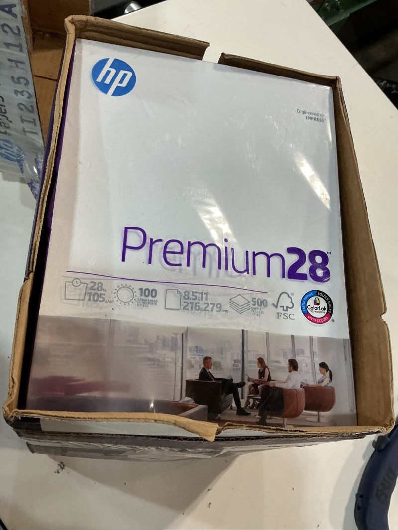 Condition photo showing New/Like New for HP Papers | 8.5 x 11 Paper | Premium 28 lb | 5 Ream Case - 2500 Sheets | 100 Bright | Made in USA - FSC Certified | 205200C