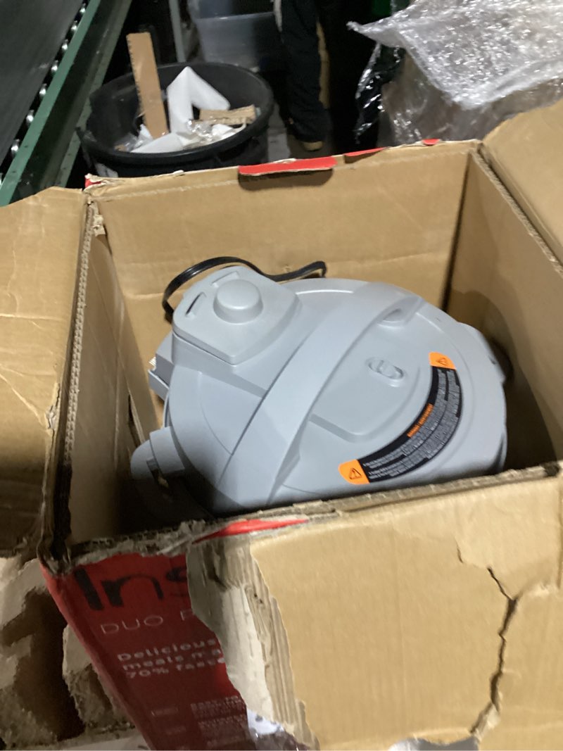 Condition photo showing As Is for Instant Pot, 8-Quart Whisper Quiet 9-in-1 Electric Pressure Cooker, Slow Rice Cooker, Steamer, Sauté, Yogurt Maker, Warmer & Sterilizer, App With Over 800 Recipes, Stainless Steel, Duo Plus 8 Quarts