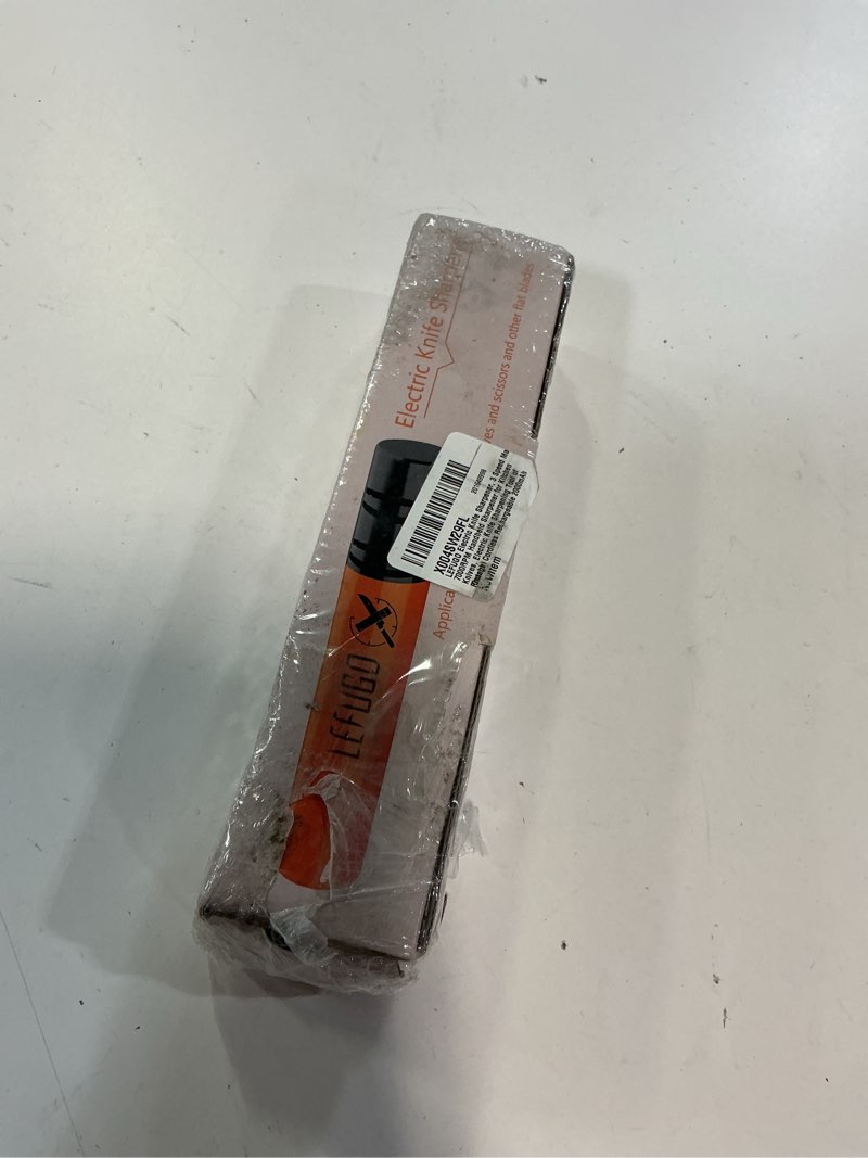 Condition photo showing New/Like New for electric knife sharpener, 3 speed max 7000rpm handheld sharpener for kitchen knives, electric knife sharpening tool of portable cordless rechargeable 2000mah (orange)
