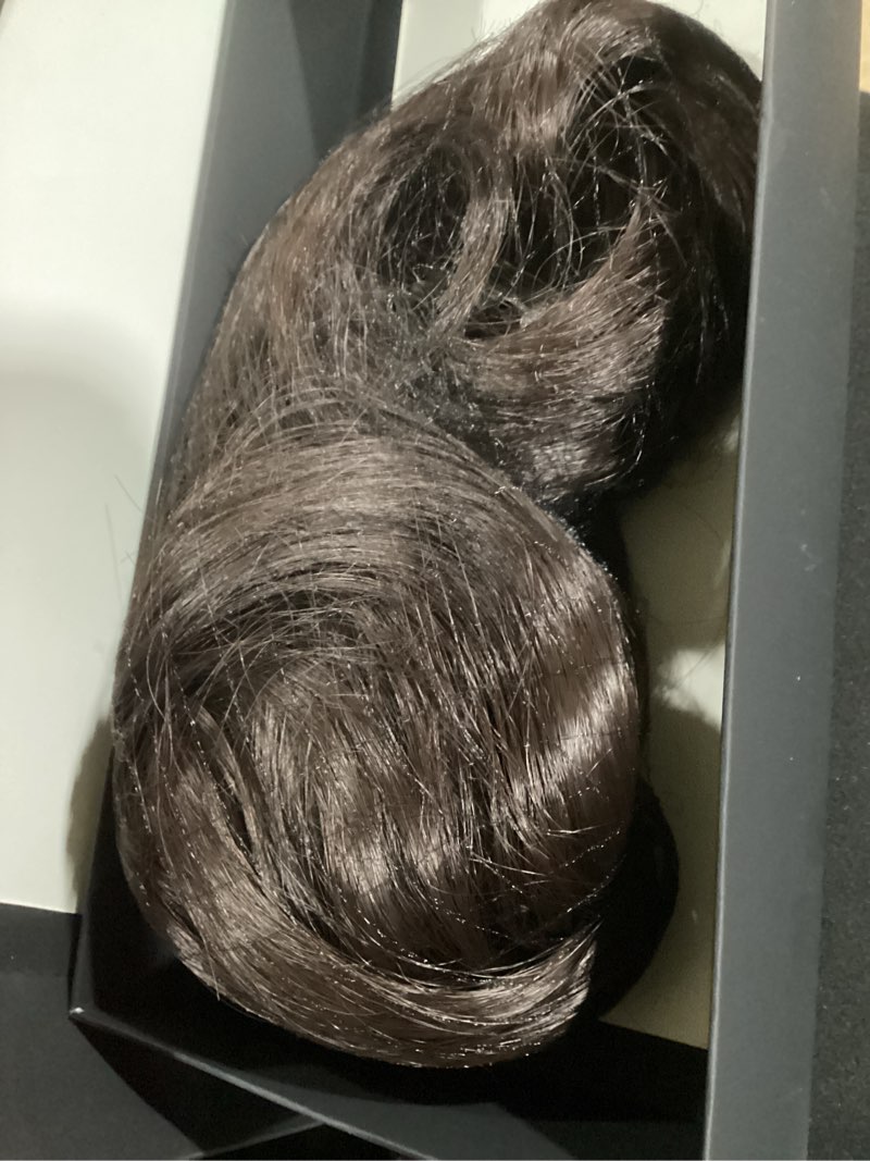 Condition photo showing Good Condition for Claw Clip Ponytail Extension 12'' Fake Ponytail Wig with Natural Wave Pony Tail Clips on Hair Extension Synthetic Short Ponytails Clip Extensions Faux Ponytails for Women Daily Use Dark Brown