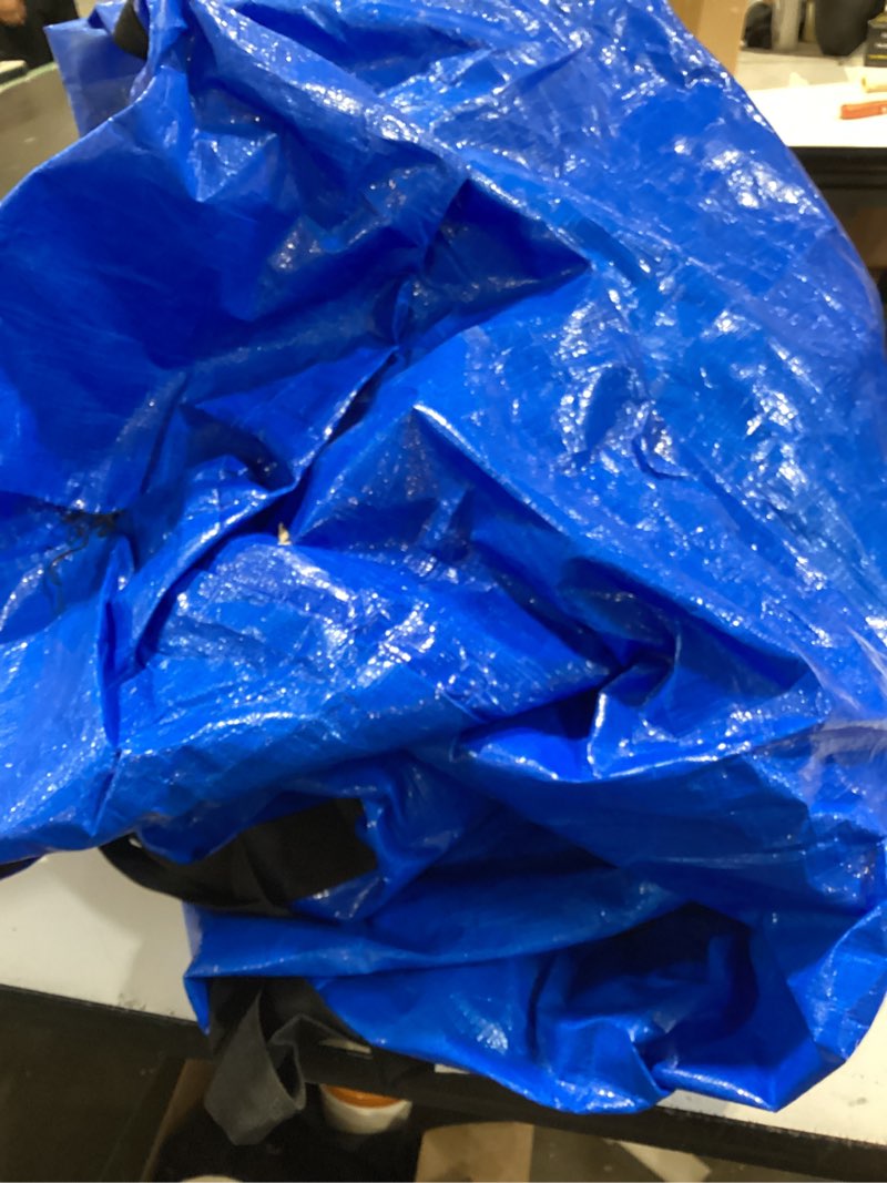 Condition photo showing Good Condition for ticonn mattress bags for moving, heavy duty queen mattress cover storage bag with full-around handle and adjustable buckles (blue, queen) blue queen
