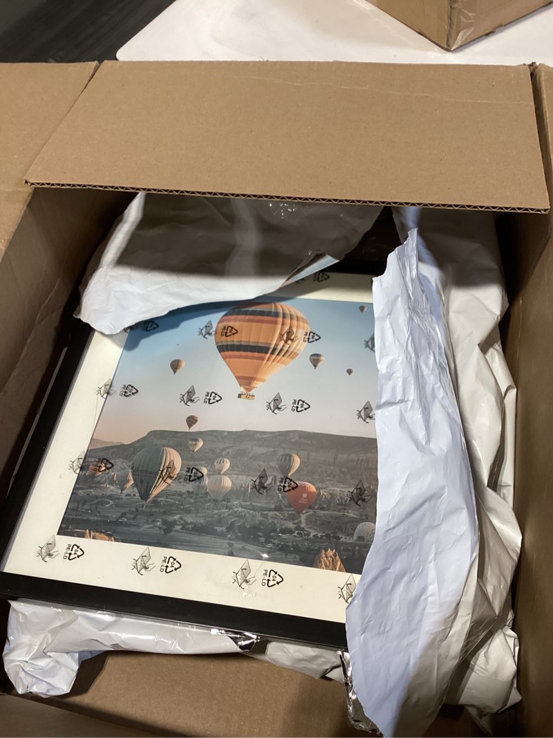 Condition photo showing Good Condition for 6 Pack 12.5x12.5 Record Frame with 10x10 Mat for Vinyl Record Album Cover Poster, Display Picture 10x10 with Mat or 12.5 x 12.5 Without Mat, Wall Hanging Vinyl Frames, 6 Pack, Black Black 12.5x12.5 inch