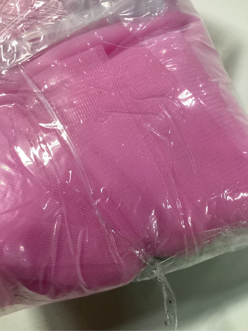 Condition photo showing Good Condition for 10ft x 10ft pink tulle photo backdrop curtain with lights string for parties wedding sheer baby pink curtain backdrop for birthday party baby shower photo booth photography background decorations 10ft x 10ft ( 5ft(w) x 10ft(h), 2 panels ) pink