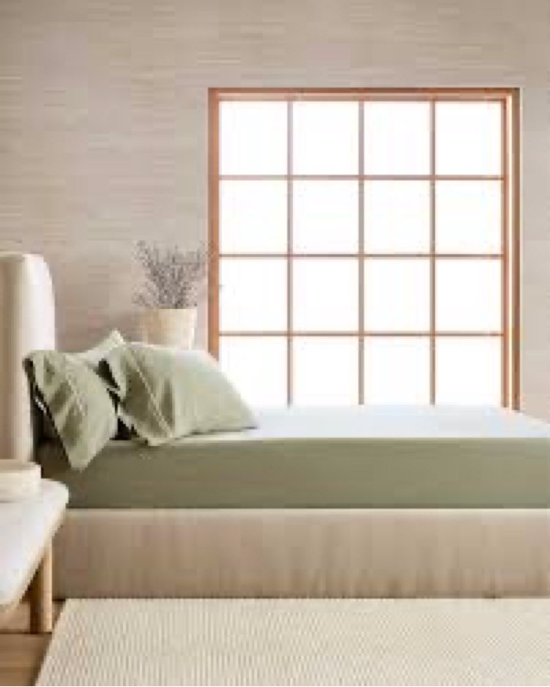 European Linen Sheet Set / Queen / willowleaf