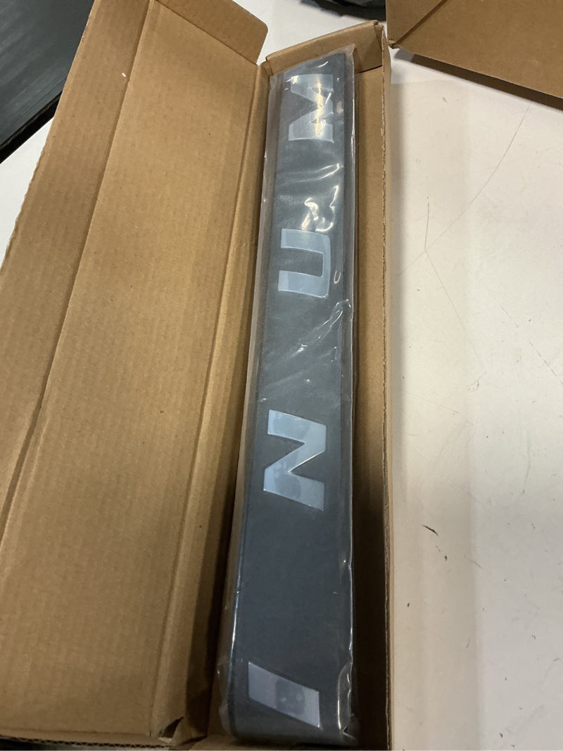 Condition photo showing New/Like New for 2pcs chrome platinum emblems side badge nameplate 3d replacement for f150 f250 f350 platinum oem size