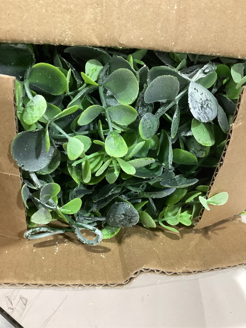 Condition photo showing Good Condition for DearHouse 4 Pack Faux Eucalyptus Garland Plant, Artificial Vines Hanging Eucalyptus Leaves Greenery Garland for Wedding Backdrop Arch Wall Decor, 6 Feet/pcs UV Protected Indoor Outdoor