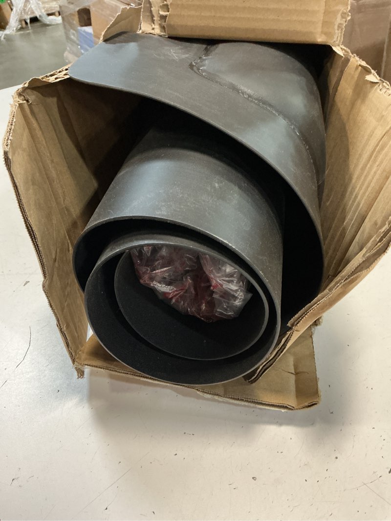 Condition photo showing As Is for Salon Mat for for Hairstylist 3'x5' Barber Shop Anti-Fatigue Salon Standing Chair Mat - Black Semi Circle 1/2" Thick Comfort Salon Mat, Hair Cutting Hairdressing Equipment 3?x5?x1/2"