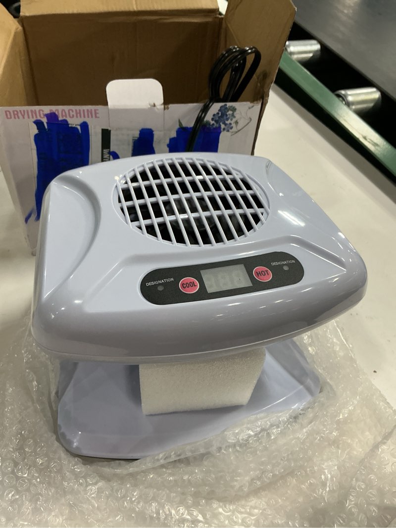 Condition photo showing Good Condition for nail dryer for regular polish, 200w nail drying fan with sensor and hot and cool air for home use white