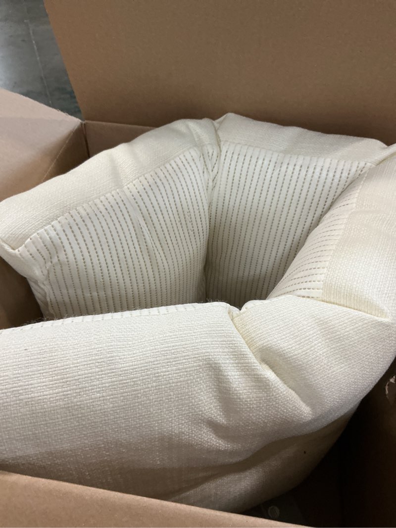 Condition photo showing As Is for desk chair cushion non-slip rocking seat cushion office chair pad dorm seat cushion with high back support soft seat pad with ties for office car home dining room kitchen white