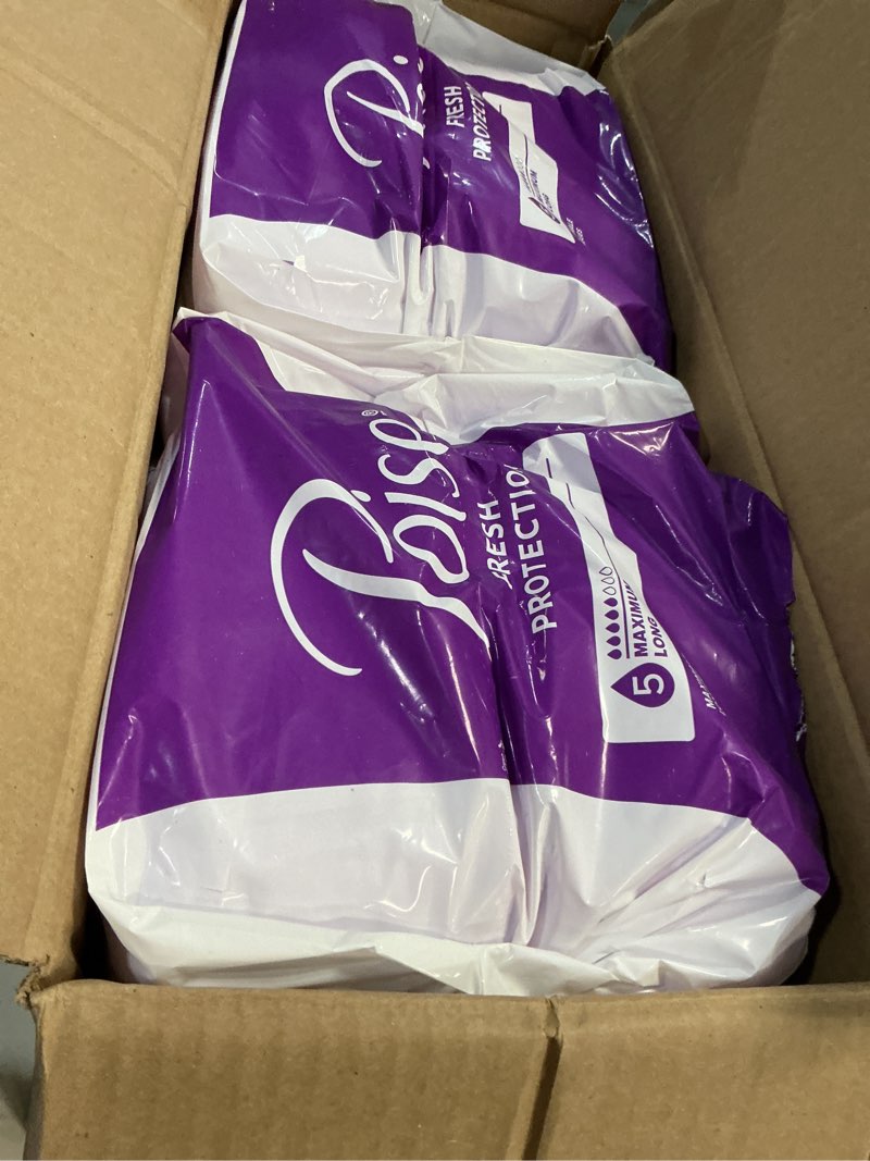 Condition photo showing Good Condition for poise incontinence pads & postpartum incontinence pads, 5 drop maximum absorbency, long length, 120 count (2 packs of 60), packaging may vary long length 120