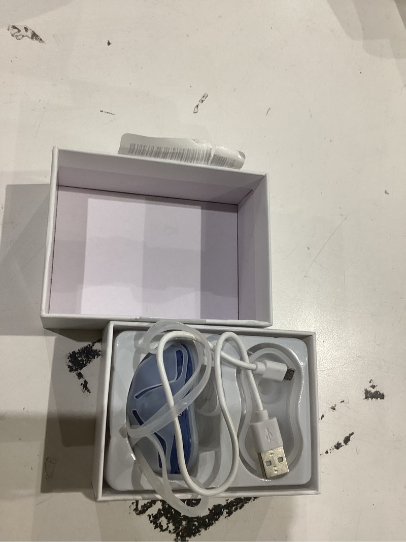 Condition photo showing As Is for anti snoring device - mini sleepapnea devices - variable anti snoring aid - upgraded stop snoring solution - suitable for all nose shapes - blue - p7