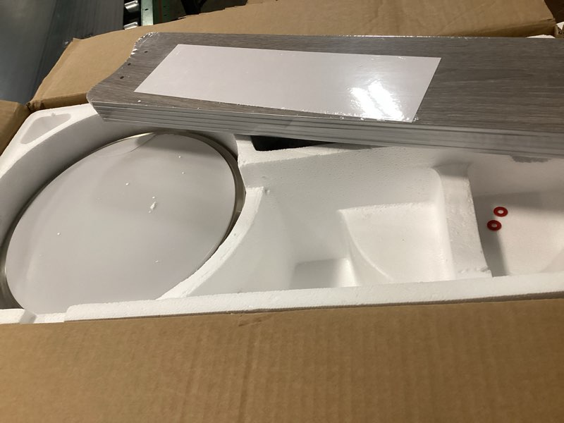 Condition photo showing As Is for ZMISHIBO 52 Inch Ceiling Fan with Light, App&Remote Control, Flush Mount Low Profile, Dimmable 20W LED Light, Quiet Reversible Motor for Bedroom, Living Room, Apartment, Nickel 52 Inch Nickel