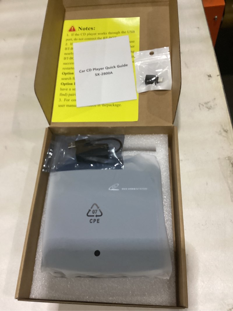 Condition photo showing As Is for Portable CD Player for Car with Bluetooth and USB Connection,USB External Universal Cars CD Player for Car Audio Systems/TV/MacBook pro/Laptops Desktops/Bluetooth Speaker with Plug and Play CD Player with Bluetooth Decoder