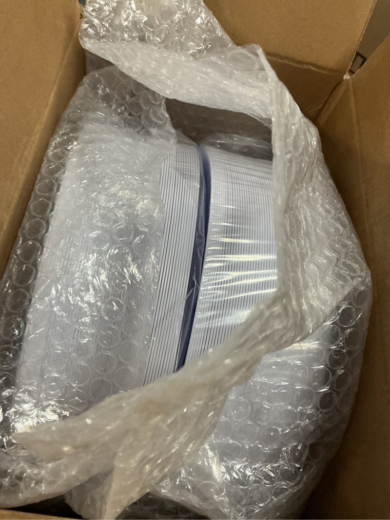 Condition photo showing New/Like New for bucla 100pcs white plastic plates-10.25inch disposable dinner plates-premium party&wedding plates white 10.25inch