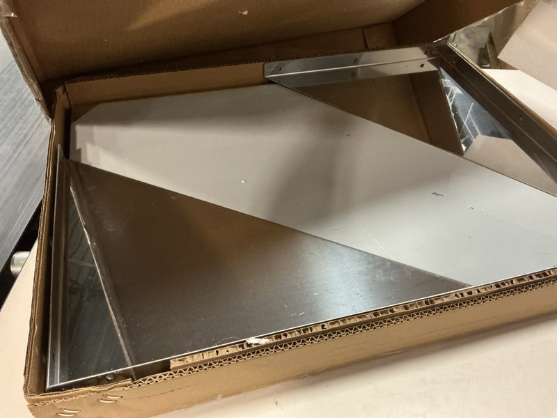 Condition photo showing Good Condition for HARDURA Stainless Steel Shelf 18" x 24", 297lb Commercial Shelves Wall Mount Metal Shelving with Backsplash and Brackets for Kitchen, Restaurant, Laundry Room and Home