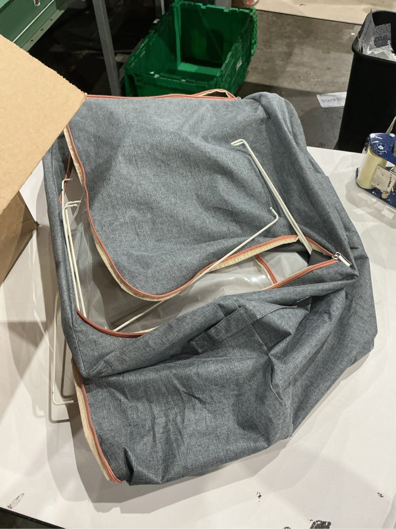 Condition photo showing As Is for not exact but similar to storage boxes clothes storage box fabric clothing bag foldable sorting box wardrobe storage basket household storage storage box thick steel frame strong bearing capacity 40x30x20cm blue