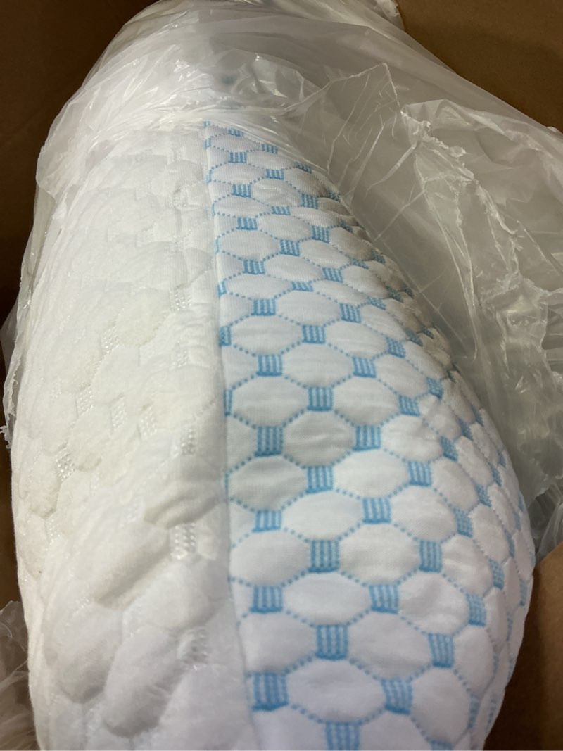 Condition photo showing As Is for EASELAND Firm Body Pillow Shredded Memory Foam(Adjustable Loft), Cooling Breathable for Sleeping Full Body Size 1 Pack Body(Pack of 1)