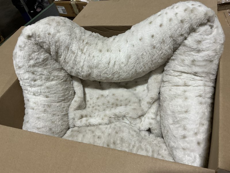 Condition photo showing Good Condition for (style may vary) joejoy rectangle dog bed for large medium small dogs - washable orthopedic sofa bed, soft breathable puppy & pet cuddler, durable calming dog bed with anti-slip bottom, multiple sizes, beige s(20\"x 19\"x 6\") beige