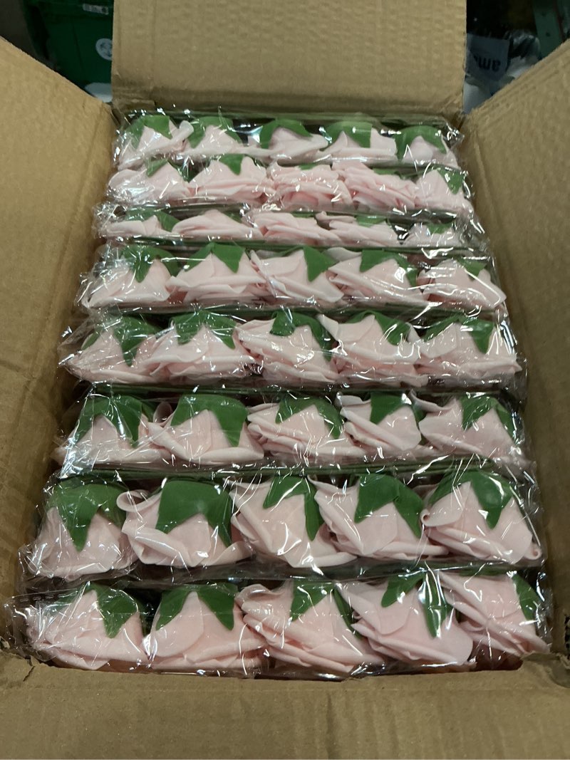 Condition photo showing New/Like New for 200pcs artificial flowers light pink roses real looking foam fake roses with leaves and for diy wedding bouquets bridal shower centerpieces party decorations (light pink, 200) 200 light pink