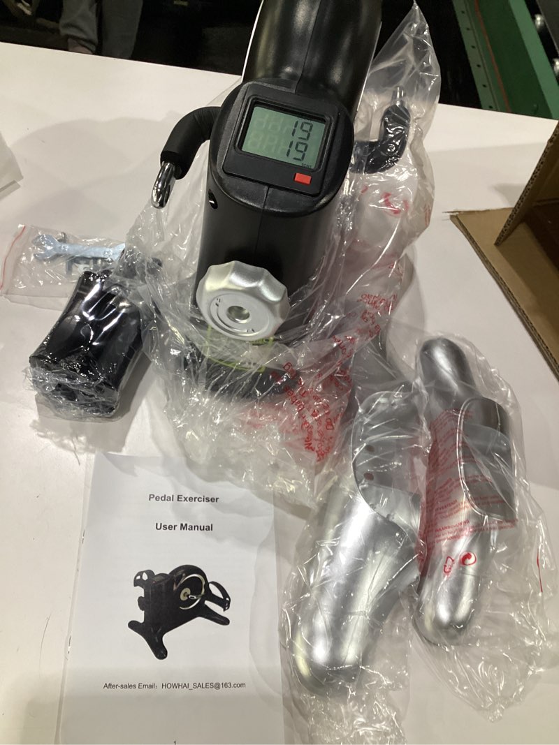 Condition photo showing Good Condition for Under Desk Bike Pedal Exerciser, Mini Exercise Bike for Arm/Leg Exercise, Portable Peddler with LCD Display