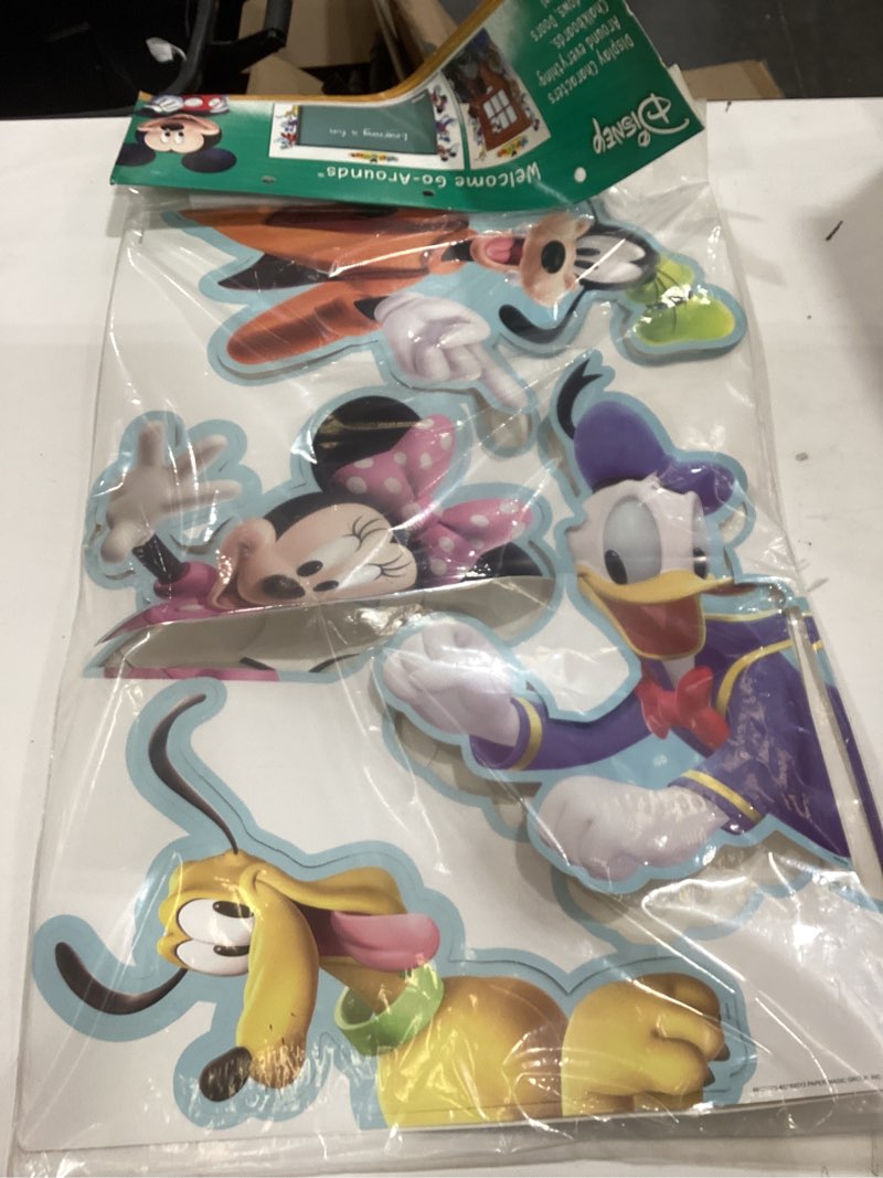 Condition photo showing As Is for eureka mickey mouse clubhouse -inch welcome go-around-inch cut outs, 17-inch x 24-inch (eu-847009)