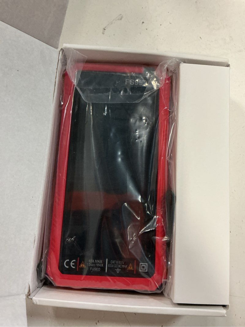 Condition photo showing As Is for usb rechargeable digital multimeter 6000 counts large color screen & backlight fs899l smart auto ranging multimeter true rms digital voltmeter multi meter digital tester for automotive home