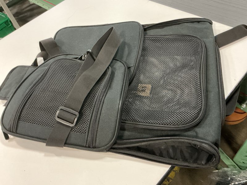 Condition photo showing As Is for Henkelion Cat Carriers Dog Carrier Pet Carrier for Small / Medium Cats Dogs Puppies (Up To 15lbs), TSA Airline Approved Small Dog Carrier Soft Sided, Collapsible Waterproof Travel Puppy Carrier -Black 17.0"L x 11.0"W x 11.0"H Black