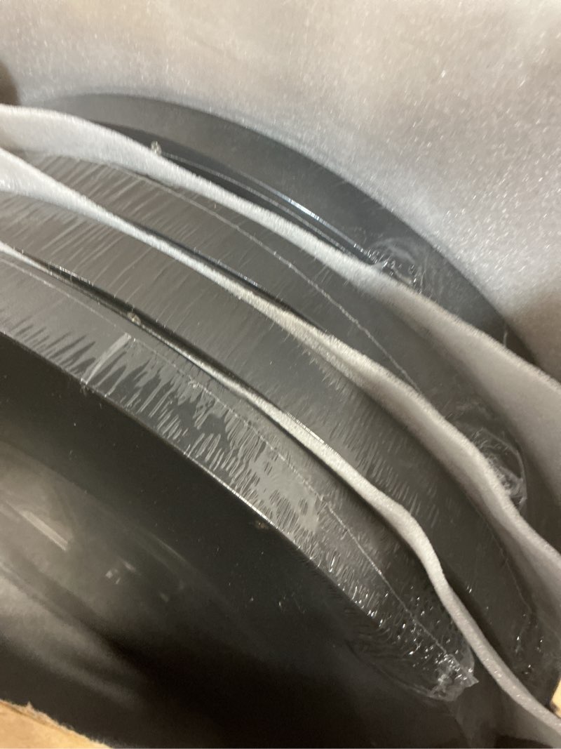 Condition photo showing Good Condition for 15.8 Inch Dimmable LED Flush Mount Ceiling Light, 32W, 3480LM, 3000K/3700K/4000K/5000K/6000K, Round Flat Panel Low Profile Ceiling Light Fitures for Hallway, Kitchen, Bedroom, 4PK Black 15.8" Dimmable - Black