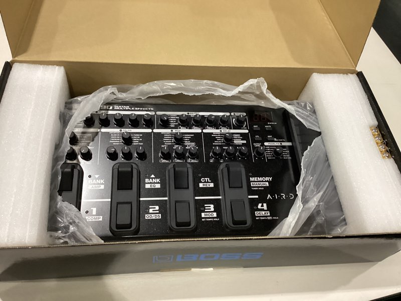 Condition photo showing New/Like New for **not tested** boss me-90 guitar multi-effects | all-in-one guitar processor | 11 onboard aird amp models | 60 effects derived from the gt-1000 | 8 multi-function footswitches & redesigned expression pedal