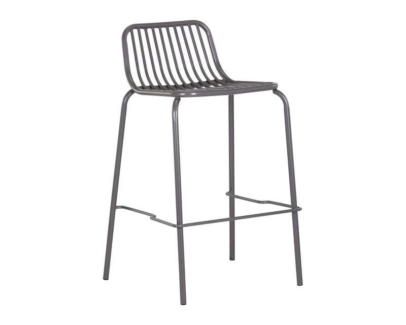 Cypress outdoor barstool dark grey