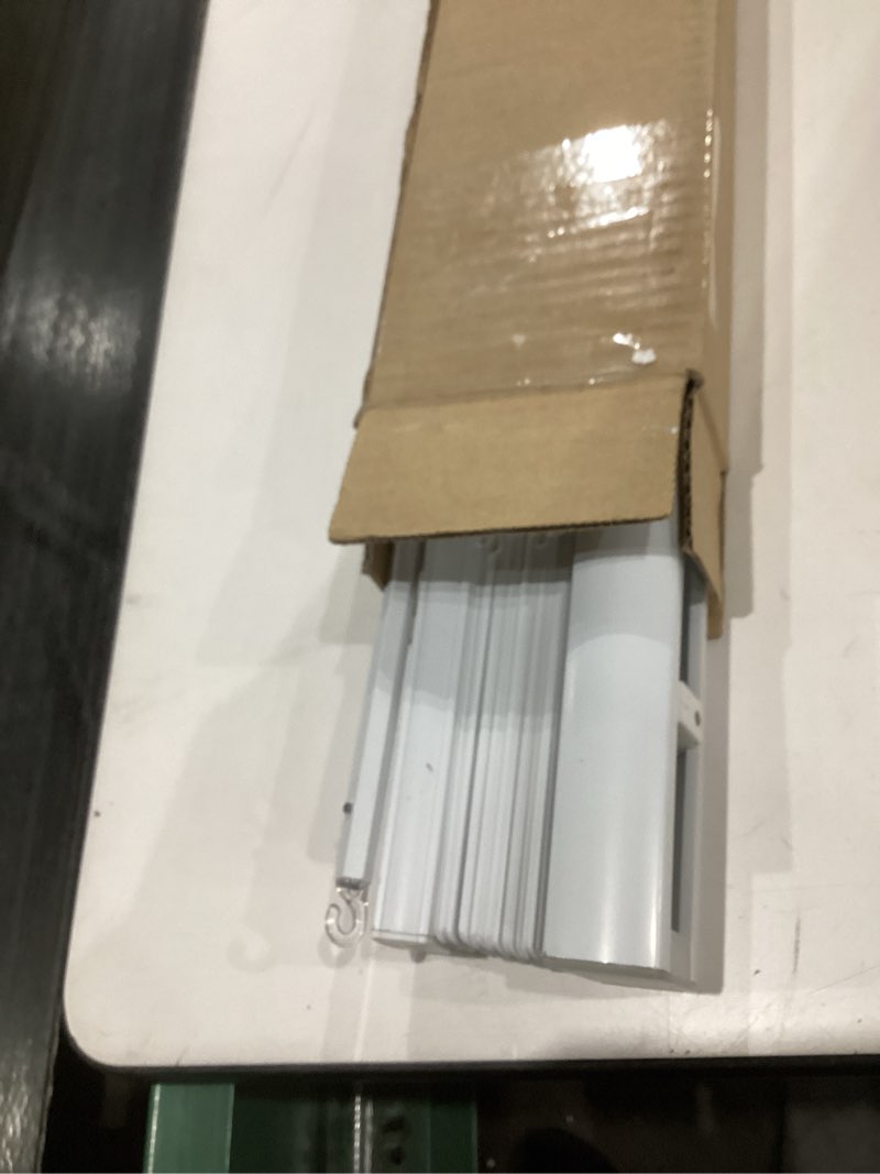 Condition photo showing Good Condition for LazBlinds Cordless White 1" Room Darkening Vinyl Mini Blinds, 28" W X 64" H Horizontal Window Blinds for Home, Cordless Shades for Indoor Windows White 28"W X 64"H