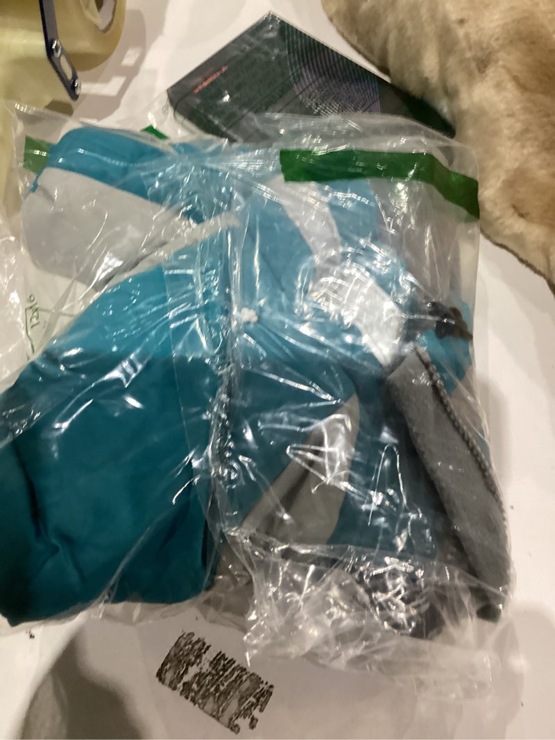 Condition photo showing As Is for SUNFURA Full Body Dog Coat - Warm Fleece Jacket for Small Dogs, Turtleneck Winter Coats with Harness, Reflective Dog Snowsuit Windproof Puffer Jackets with Legs for Pug, Jack Russel, Turquoise S Small Turquoise