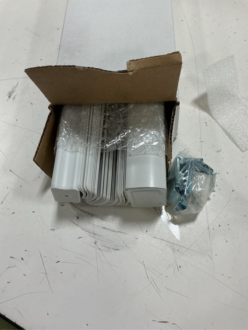 Condition photo showing As Is for project source light filtering 1-in slat width 32-in x 64-in cordless white vinyl light filtering mini-blinds